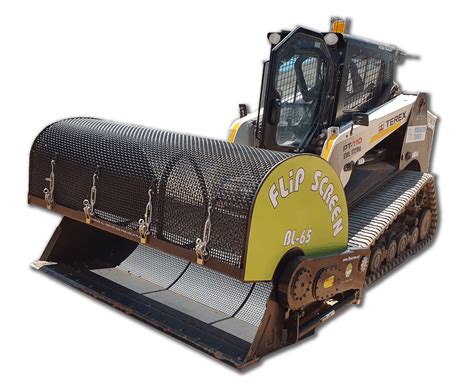 skid steer dirt screen|flip screen skid steer attachment.